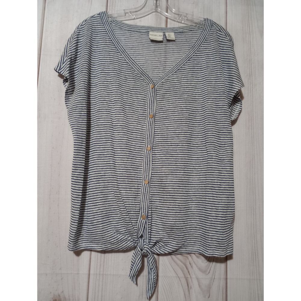 Rachel‎ Zoe Shirt Ladies Large Linen